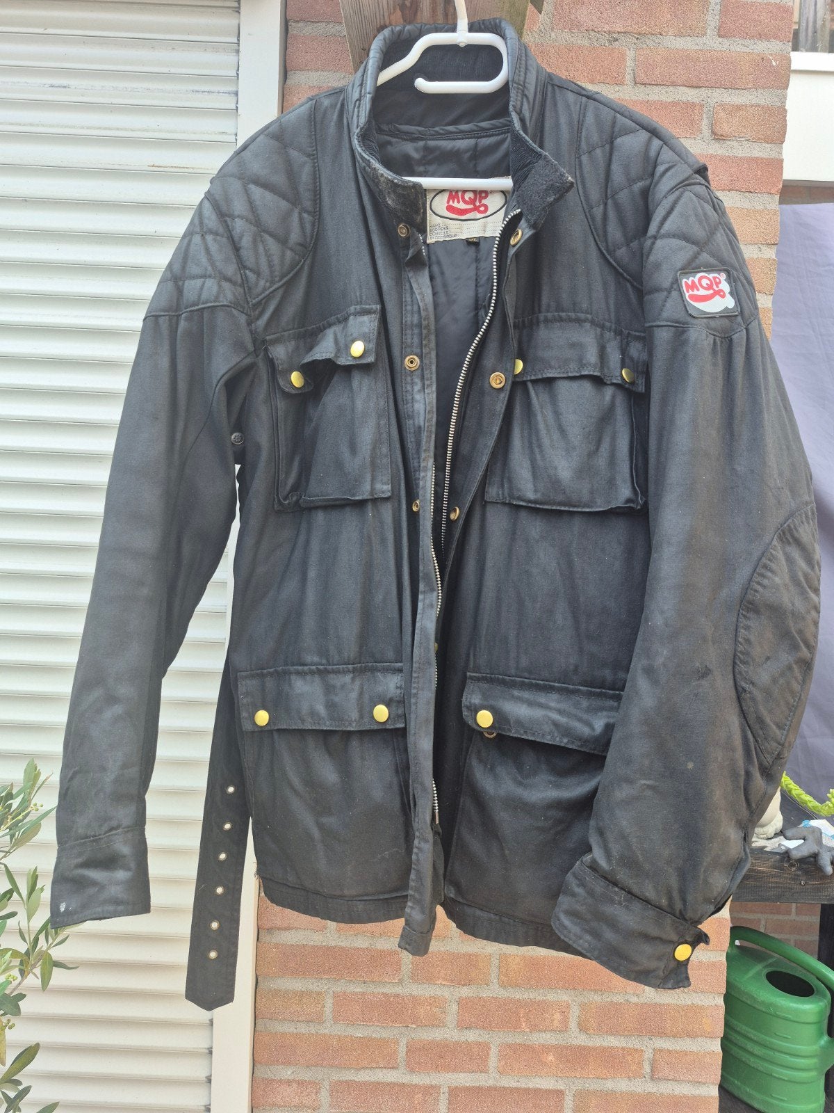 MQP Wax Cotton Motorjas Zwart - Maat  XL met Alu-voering, Ophalen, Jas | textiel, Heren, MQP