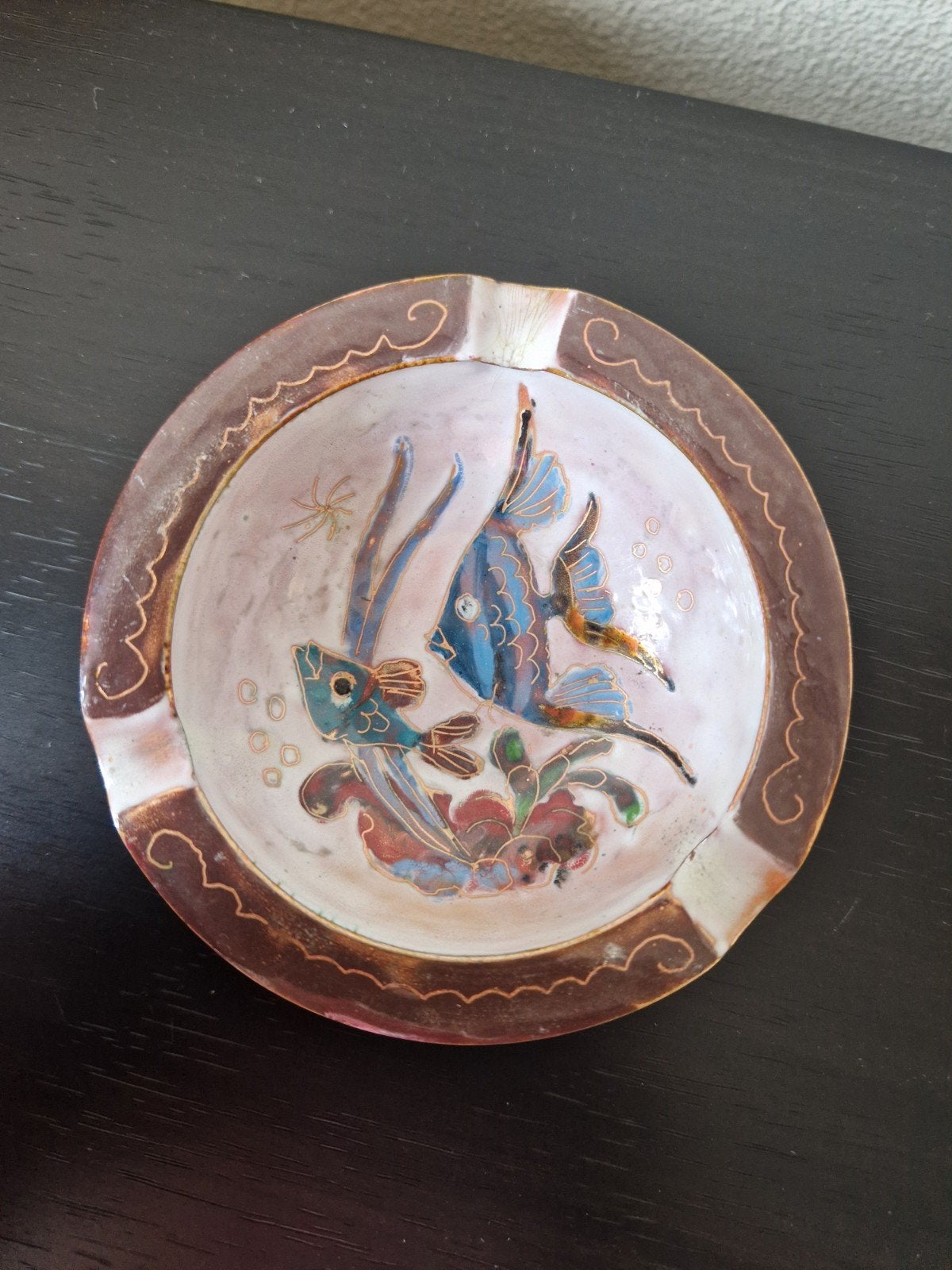 handgeschilderde asbak 1960-1970, Antiek en Kunst, Ophalen of Verzenden