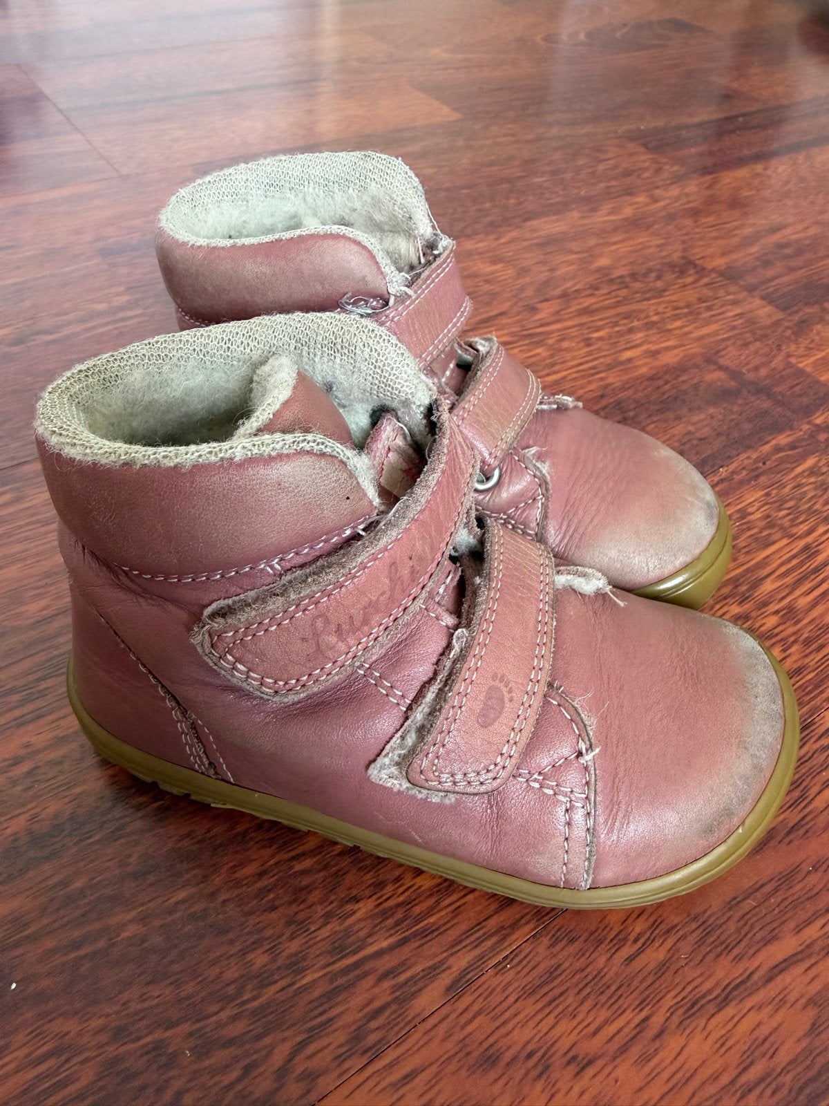 Lurchi barefoot schoenen leer en bont maat 23, Ophalen of Verzenden, Gebruikt, Schoentjes