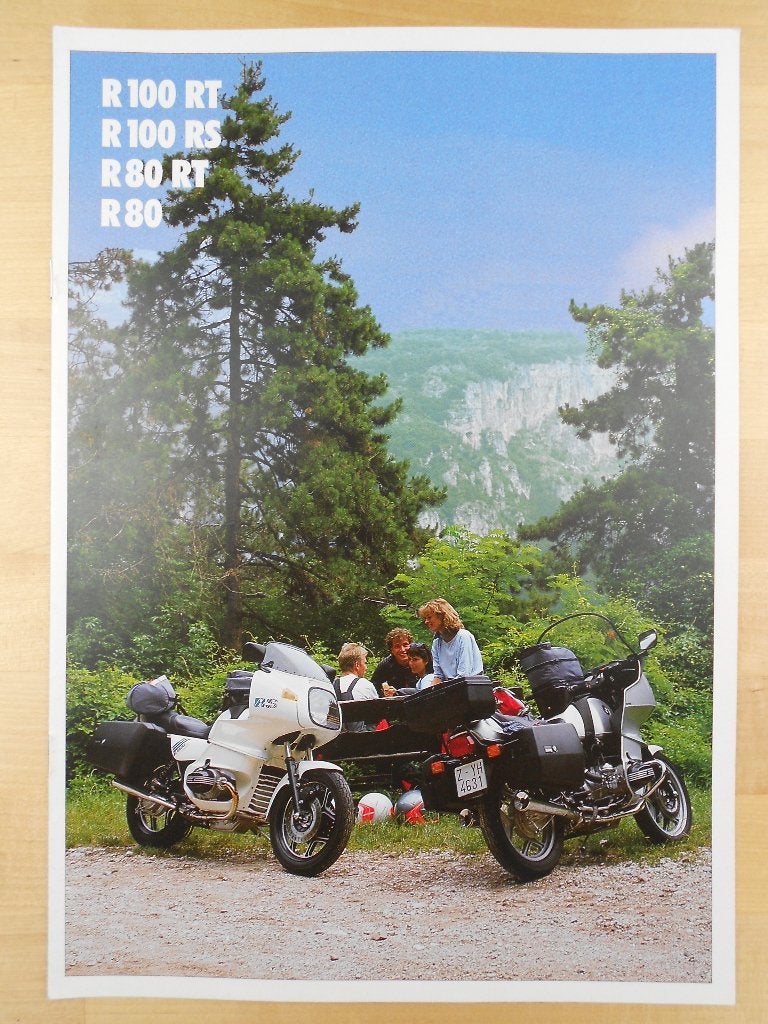 BMW R100 R80 RT RS Boxer Brochure 1988 Motorfiets Folder, Motoren, Ophalen of Verzenden, BMW