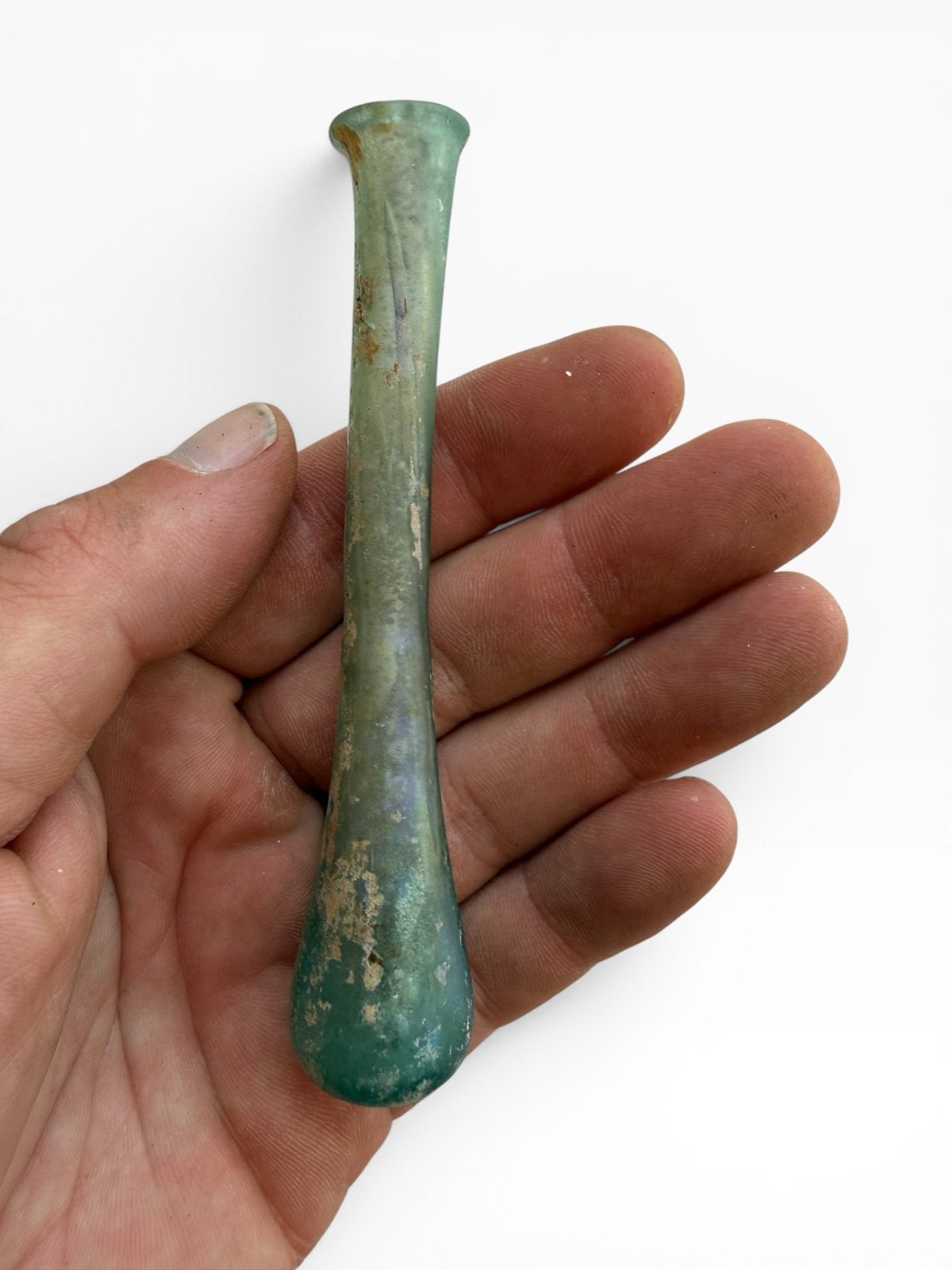 Romeins traanvormig zalfflesje - Bodemvondst, Antiek en Kunst, Ophalen of Verzenden