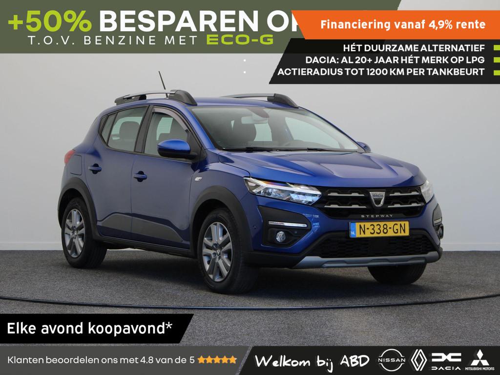Dacia Sandero Stepway TCe 100pk Bi-Fuel Comfort | Dealer ond, Auto's, Dacia, Voorwielaandrijving, Euro 6, Blauw, 610 kg