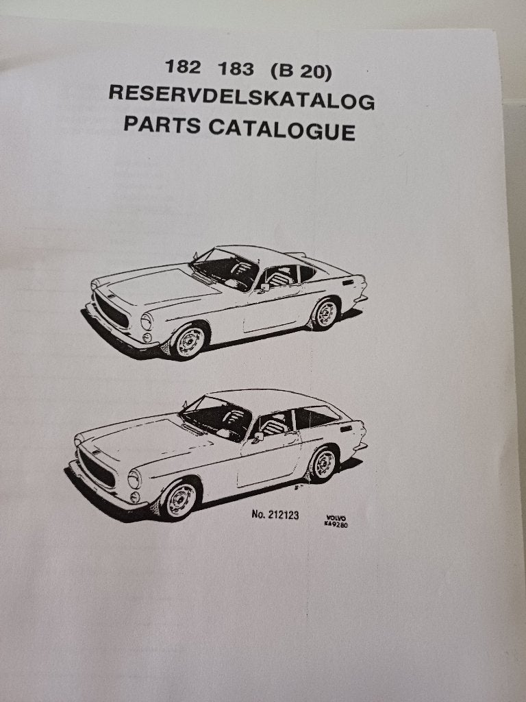 Onderdelenboek volvo P1800, Onbekend, Volvo, Nieuw, Ophalen of Verzenden