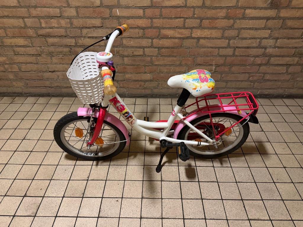 K3 Kinderfiets, Fietsen en Brommers, Fietsen | Meisjes, Ophalen, K3, 16 inch, Handrem
