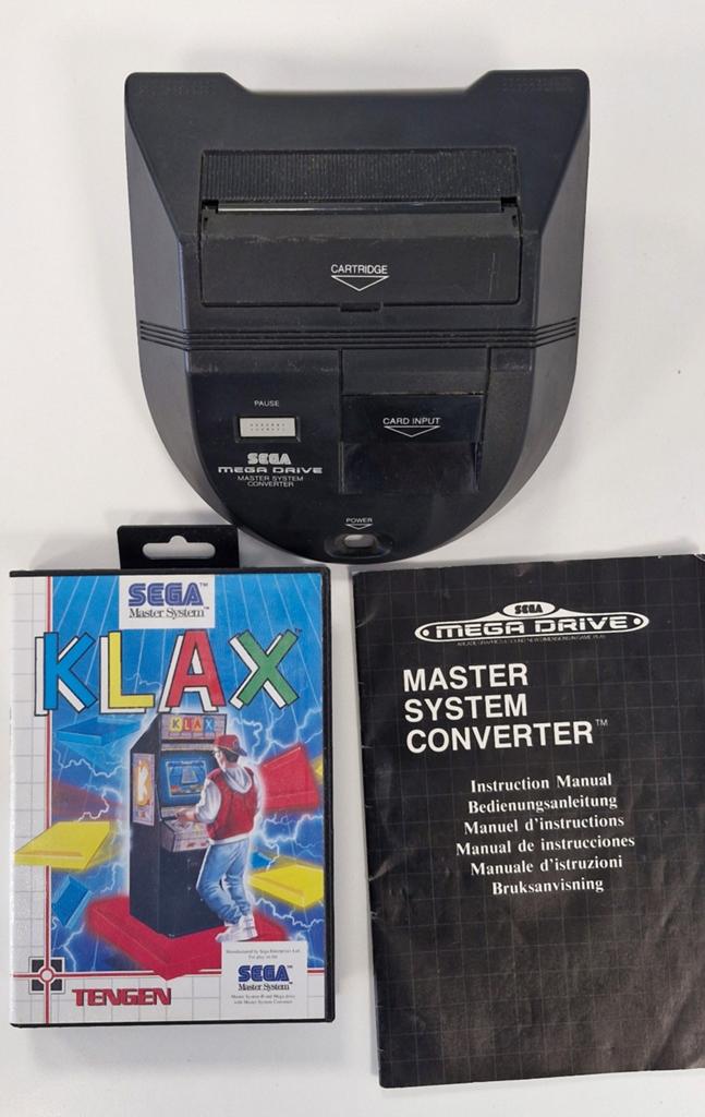 Sega mega drive master system converter met klax, Avontuur en Actie, 1 speler, Ophalen of Verzenden, Zo goed als nieuw