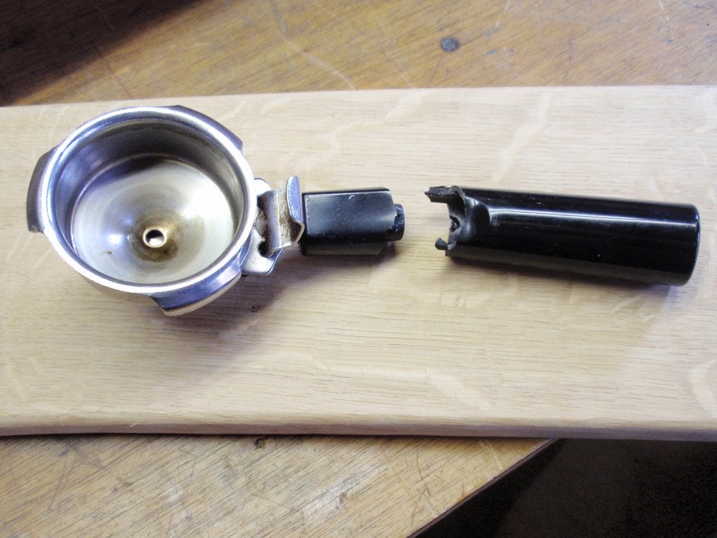 Filterdrager espresso handvat - Hout, 10 kopjes of meer, Ophalen of Verzenden, Nieuw, Espresso apparaat