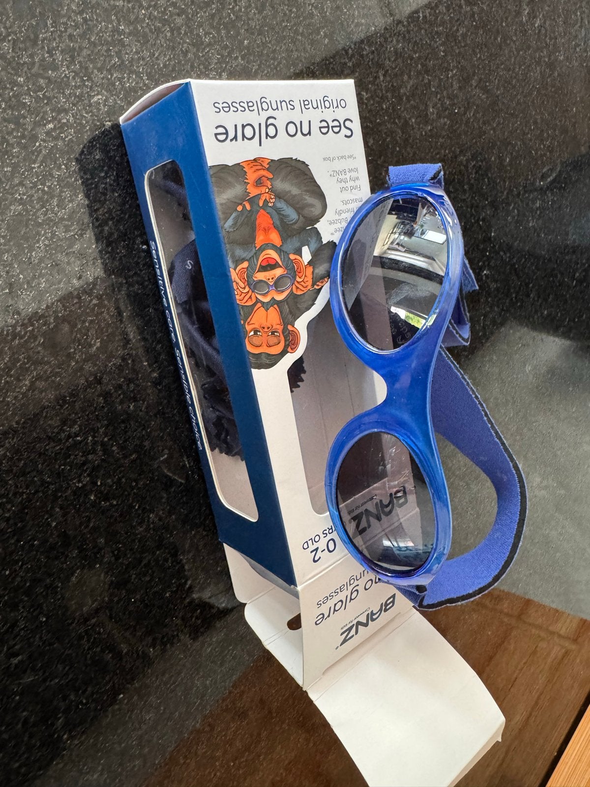 Banz Baby Zonnebril 0-2 jaar - Blauw - UV-bescherming, Ophalen of Verzenden, Nieuw