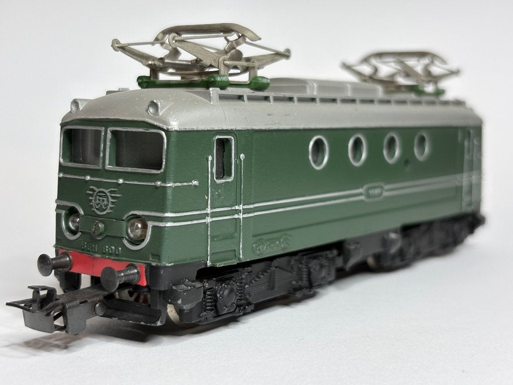 Marklin 3012 SEF 800 - Groene 1101 bouwperiode 1958-1966, Wisselstroom, Locomotief, Ophalen of Verzenden, Zo goed als nieuw