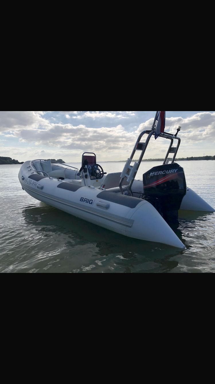Brig Falcon 500 RIB | Mercury 75 pk | Incl. trailer, Watersport en Boten, Ophalen, Brig, Zo goed als nieuw, Buitenboordmotor