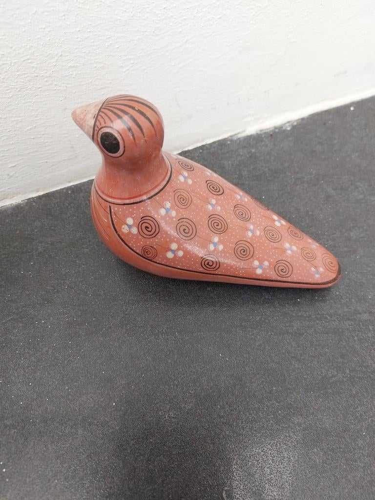 Vintage Mexicaans Aardewerk Vogelbeeldje uit Tonalá, Ophalen of Verzenden