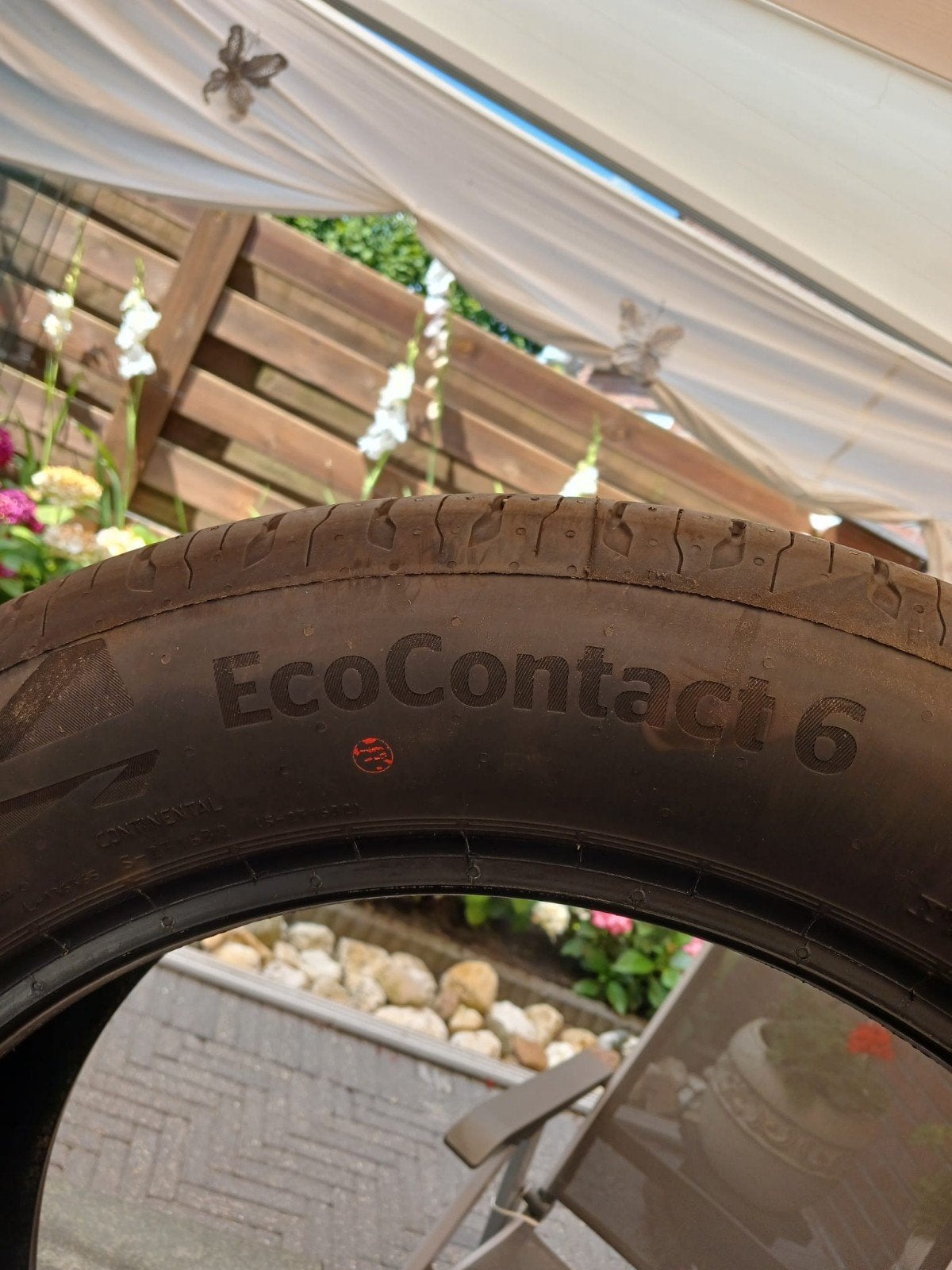 Continental EcoContact 6 Zomerband 215/55 R17 V  7400km oud, Ophalen, 17 inch, Band(en), Personenwagen
