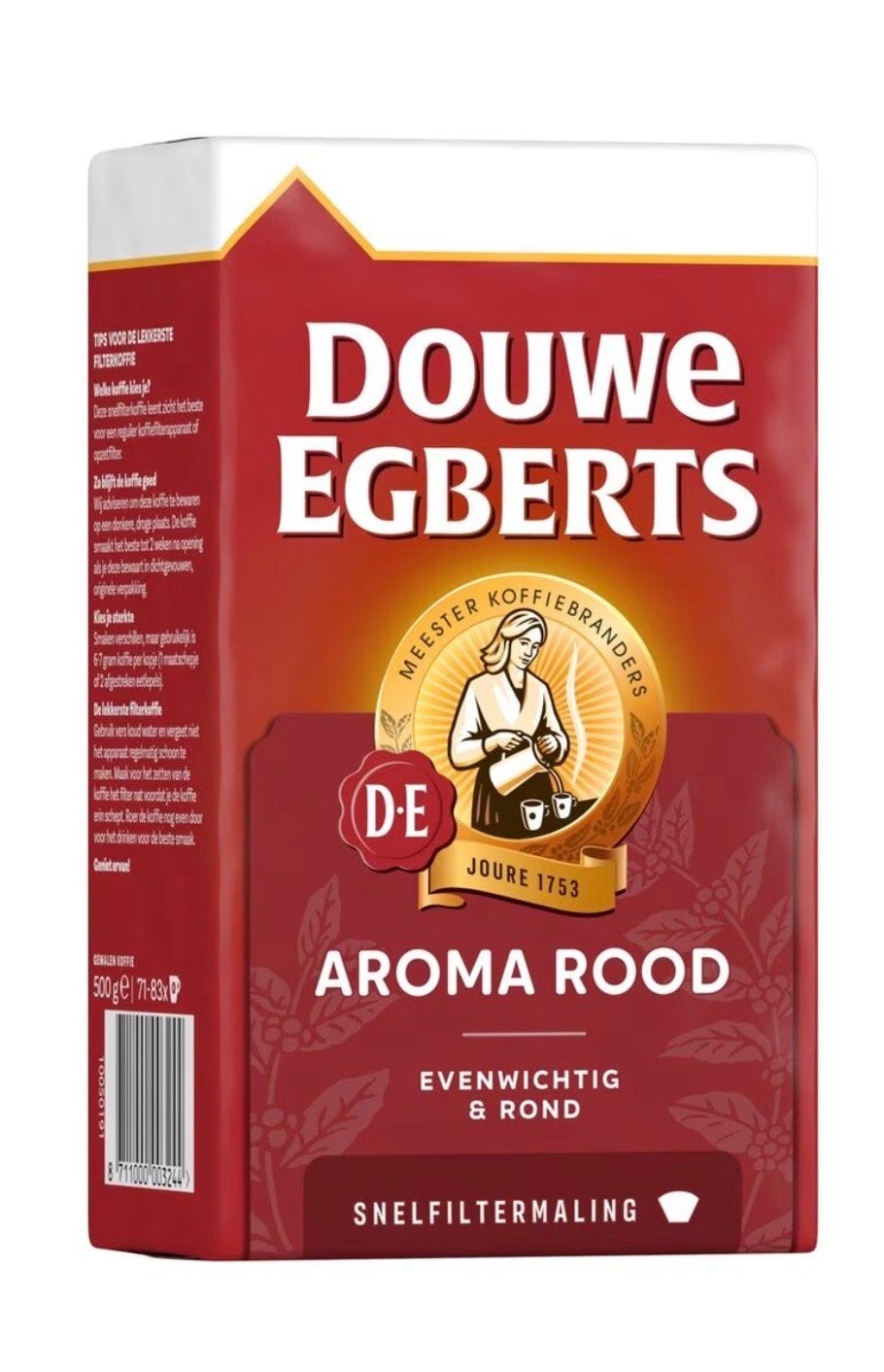 5 x Douwe Egberts Aroma Rood Snelfiltermaling 500g, Ophalen, Nieuw, Gemalen koffie