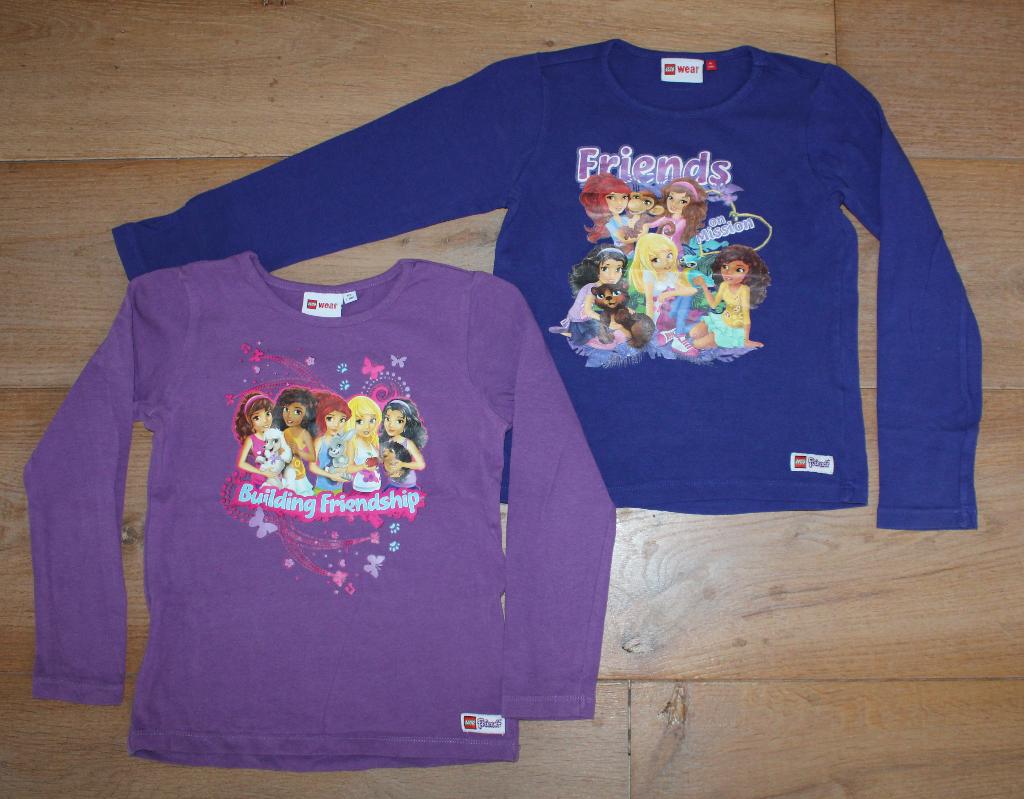 2 longsleeves van LEGO Friends 122/128, Kinderen en Baby's, Gebruikt, Lego Wear, Meisje, Ophalen of Verzenden