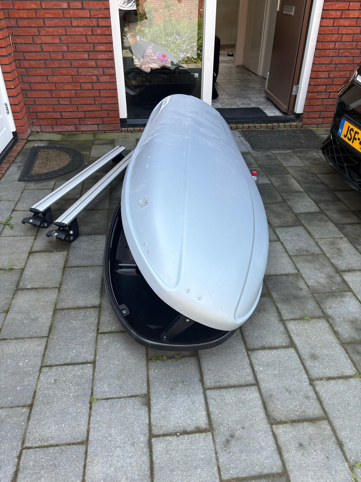 Originele Škoda dakkoffer + originele dakdragers Enyaq, Auto diversen, Dakkoffers, Ophalen, Zo goed als nieuw