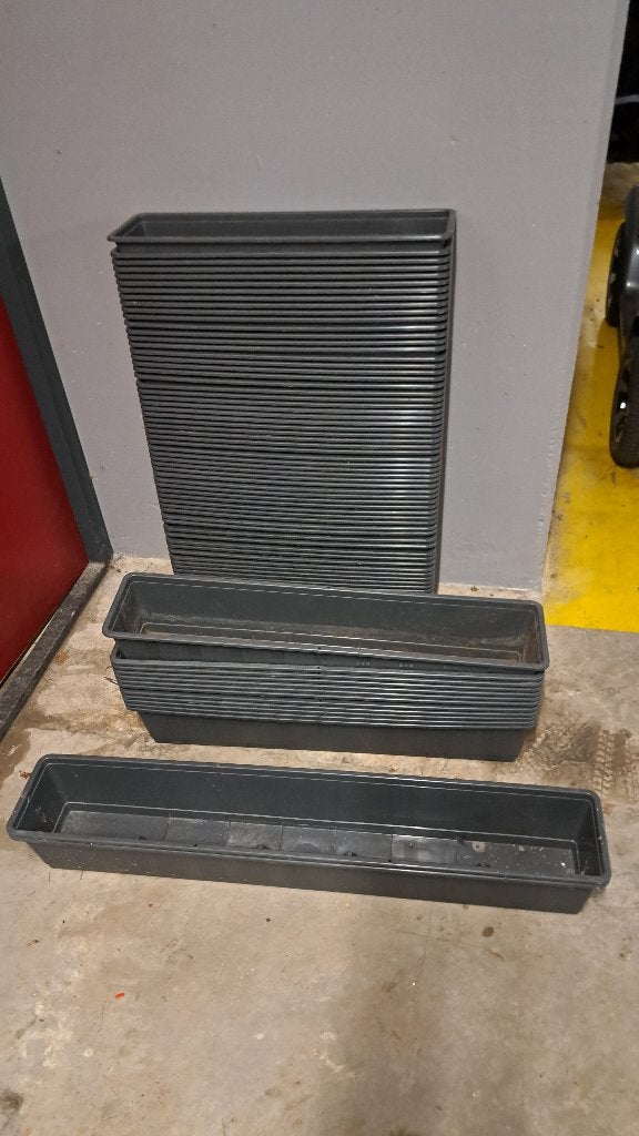 Kunststof plantenbakken, Tuin en Terras, Bloembakken en Plantenbakken, Ophalen, Kunststof, Minder dan 30 cm, Zo goed als nieuw
