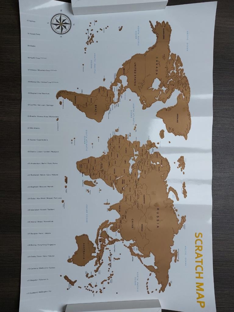 Scratch Map Wereldkaart - Ontdek je Reizen!, Ophalen, Nieuw, 2000 tot heden, Landkaart
