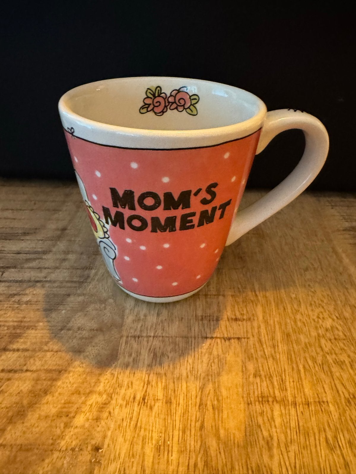 mok ‘Mom's Moment' en 'I'm in Love' opdruk blond amsterdam, Ophalen, Keramiek, Mok, Zo goed als nieuw