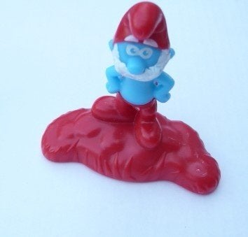 7 figuurtjes van mac donald van de smurfen VINTAGE, Verzamelen, Smurfen, Zo goed als nieuw, Poppetje, Figuurtje of Knuffel, Verschillende Smurfen