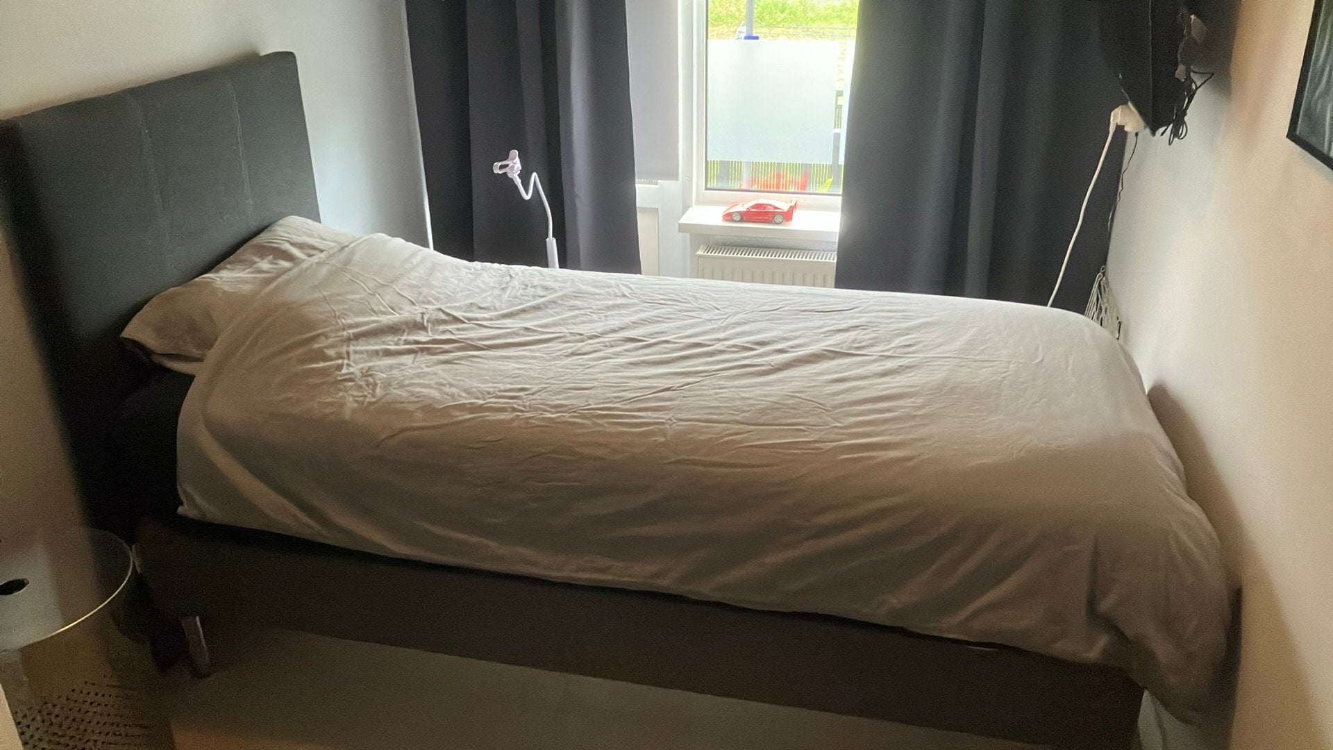 Boxspring 1persoons, Huis en Inrichting, Ophalen, Gebruikt, 90 cm, Eenpersoons