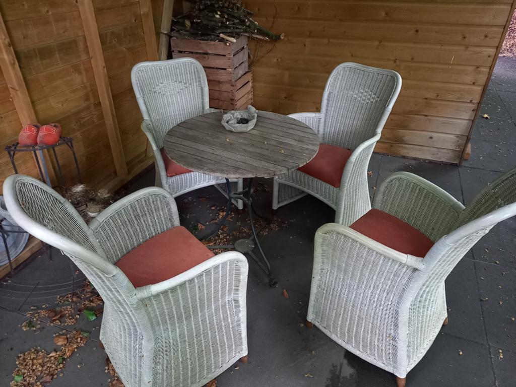 Leuke rotan stoelen, Tuin en Terras, Tuinsets en Loungesets, Ophalen, 4 zitplaatsen, Gebruikt, Rotan