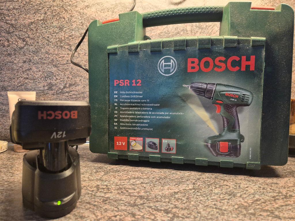 Bosch accu boormachine PSR12, Ophalen, Gebruikt, Boor- en Schroefmachine
