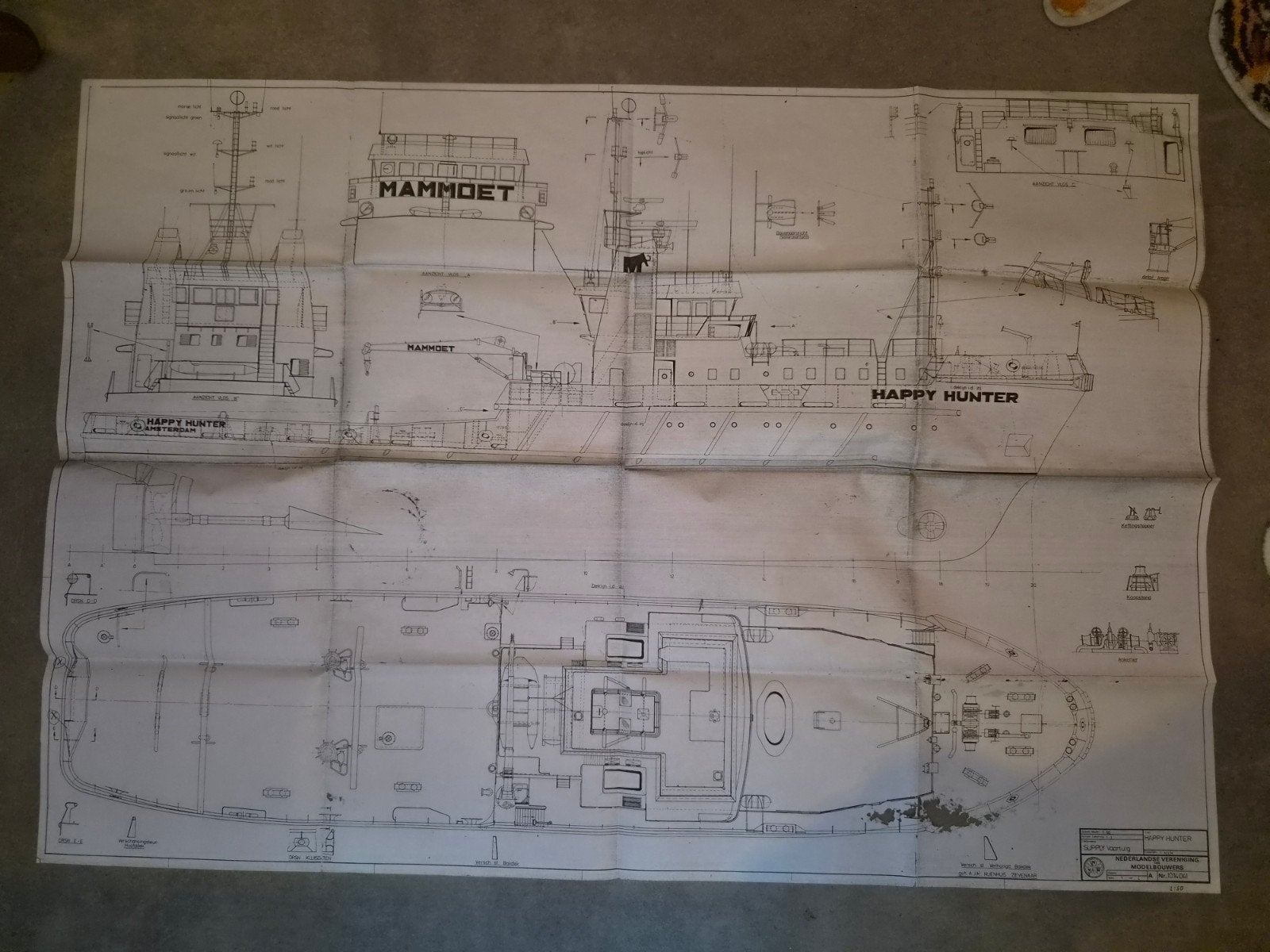 Bouwtekening Smit / Mammoet Happy Hunter NVM 1014.041, Verzenden