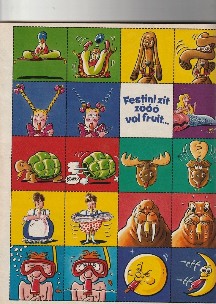 Retro reclame 1994 Ola Festini fruit ijsjes spelletje, Verzenden, Overige typen
