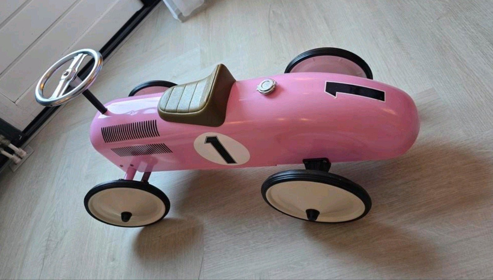 roze retro loopauto, Ophalen, Zo goed als nieuw, Auto, Met wieltjes