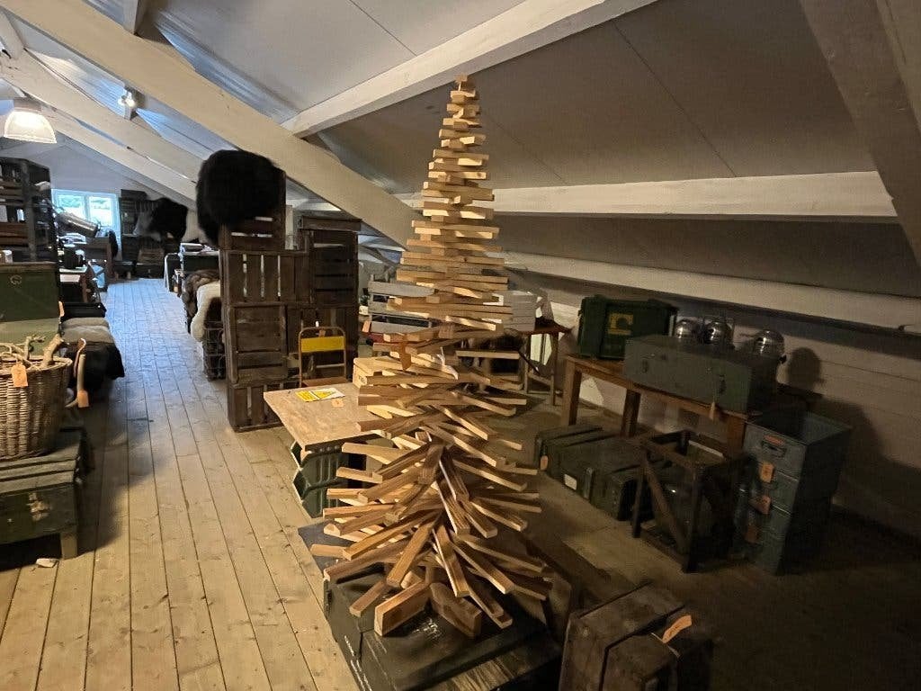 Houten kerstboom gebrand en geborsteld hout.  AFGEPRIJSD !!!, Ophalen, Nieuw