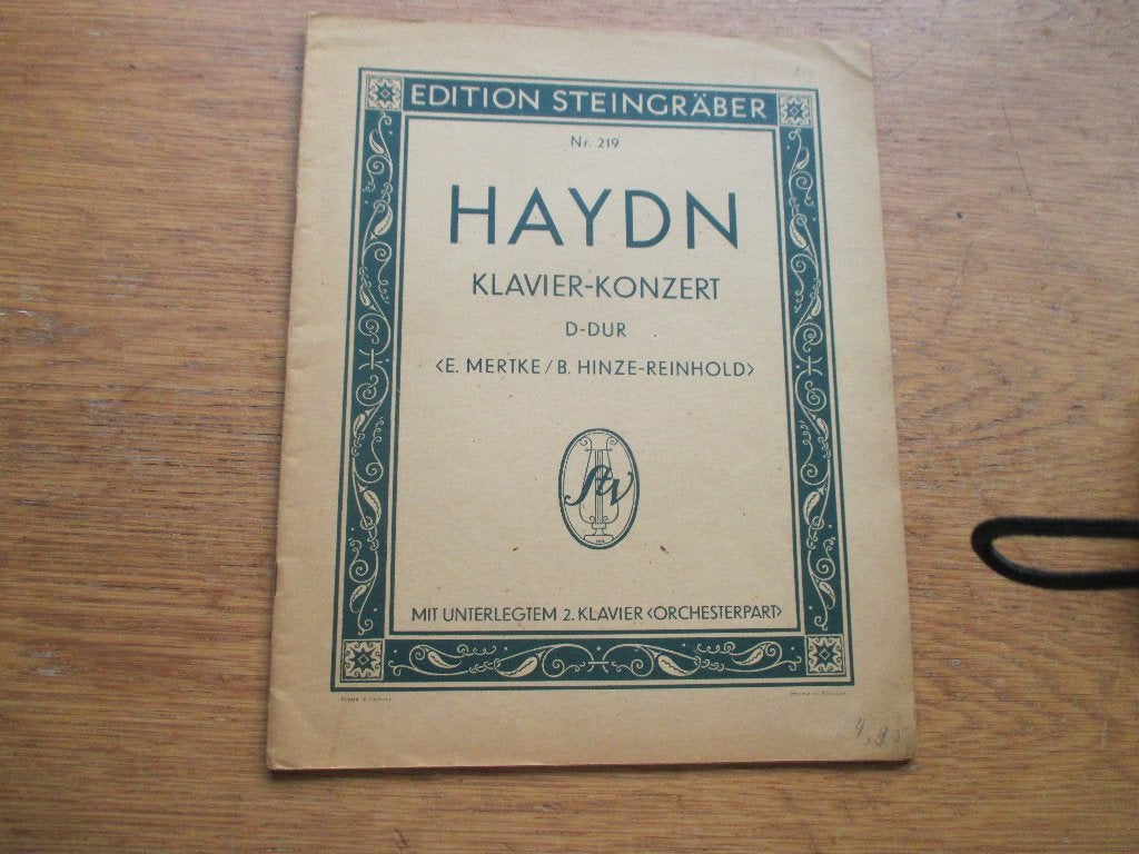Haydn - klavier concert d-dur - piano, Muziek en Instrumenten, Bladmuziek, Gebruikt, Klassiek, Ophalen of Verzenden, Artiest of Componist