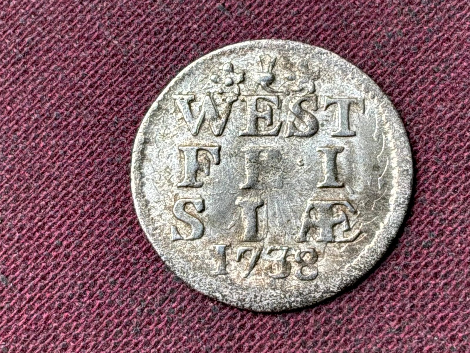 2 stuiver west friesland 1738 met slagfout, Postzegels en Munten, Munten | Nederland, Ophalen of Verzenden, Vóór koninkrijk, Overige waardes