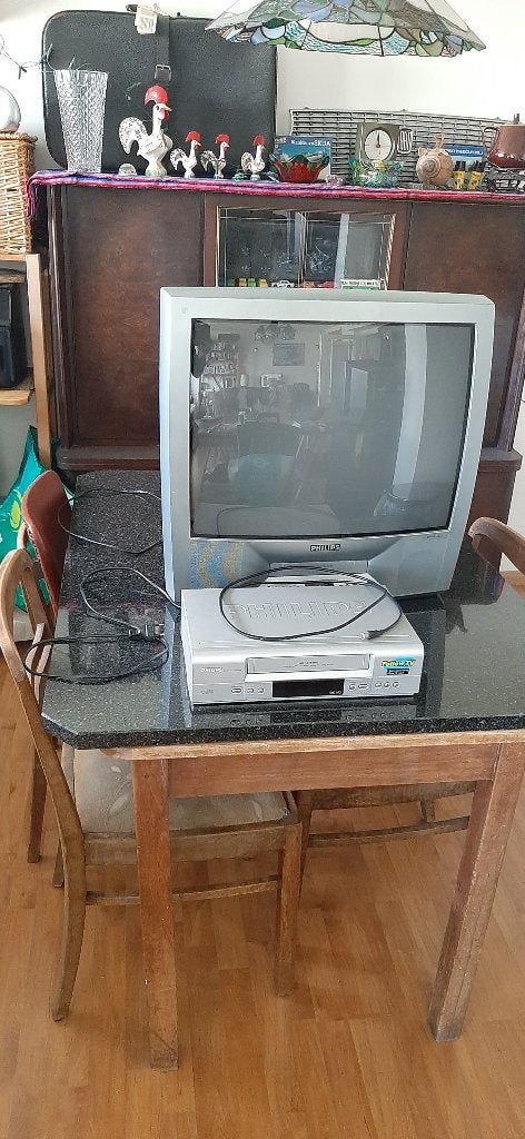 Philips blackline 21 inch beeldbuis met videorecoreder, Ophalen, Gebruikt, 60 tot 80 cm, Philips