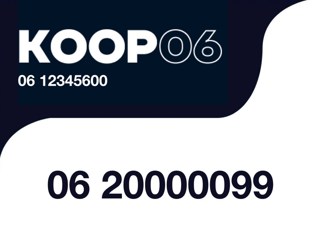 KOOP06 - hier vind jij je nieuwe 06-nummer!, Ophalen of Verzenden, Gebruikt
