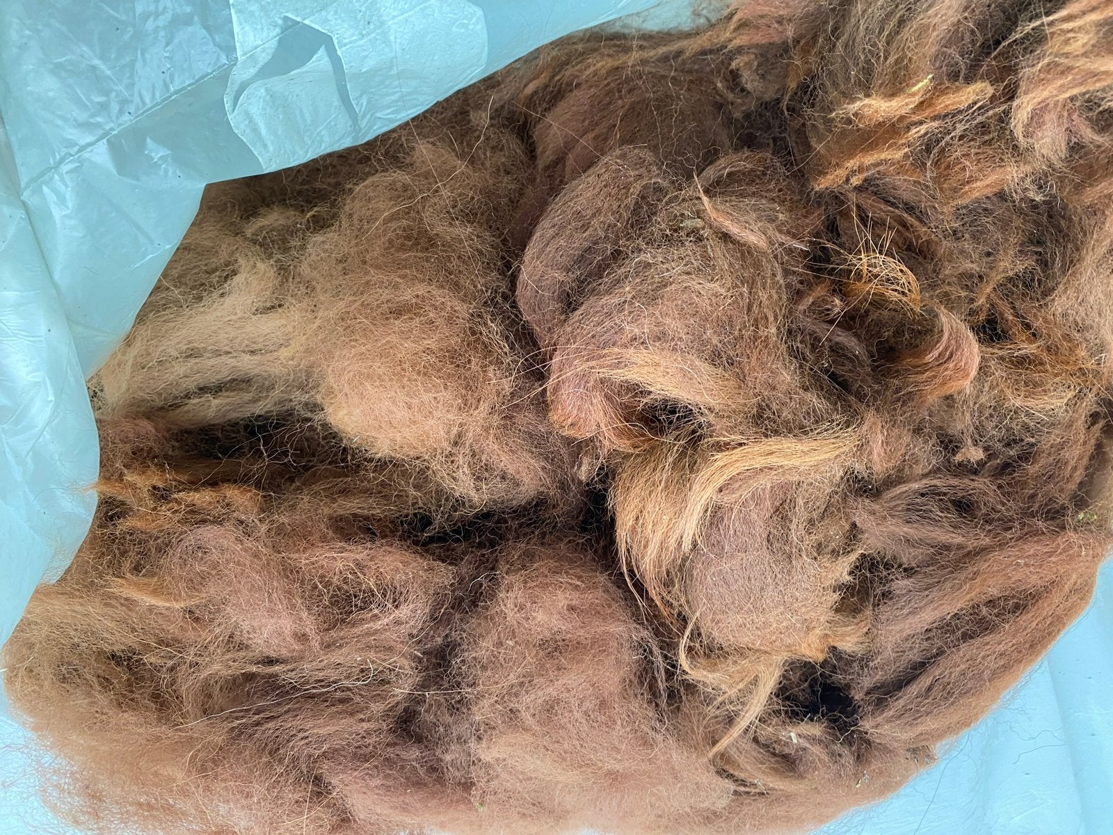 Alpaca vachtdelen om te vilten - 1 zak vol, Ophalen of Verzenden, Nieuw, Overige typen