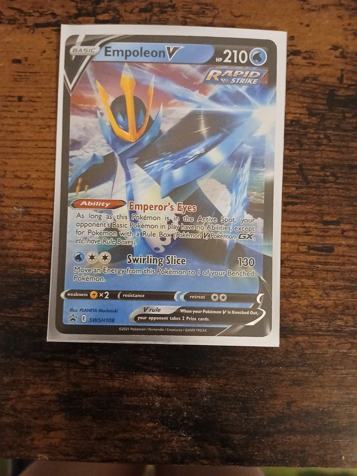 Empoleon V Pokémon Kaart - SWSH108 Rapid Strike, Hobby en Vrije tijd, Verzamelkaartspellen | Pokémon, Ophalen of Verzenden, Zo goed als nieuw