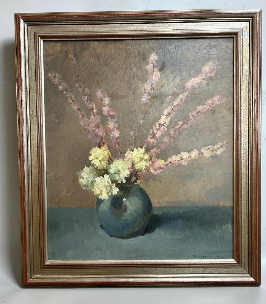 Bloemstilleven stilleven Charles Dony olieverf # 050, Antiek en Kunst, Kunst | Schilderijen | Klassiek, Ophalen