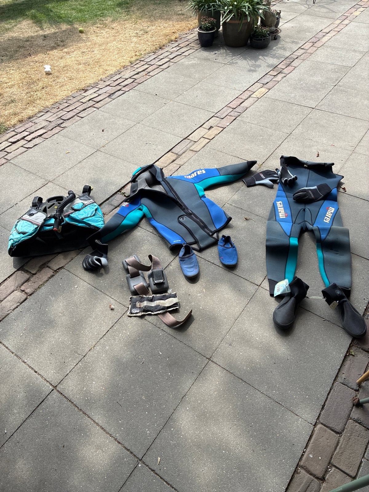 Mares duikuitrusting: duikpak met trimvest., Ophalen of Verzenden, Gebruikt, Duikpak