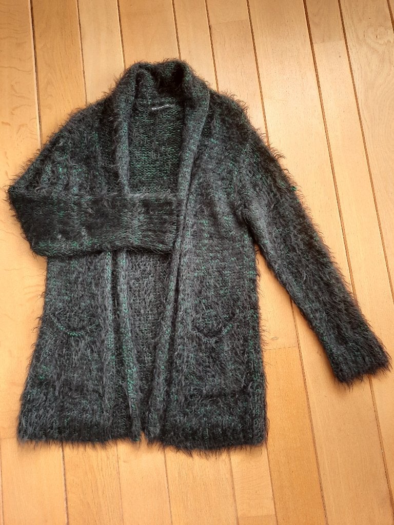 EXPRESSO vest zwart groen fluffy maat L - als nieuw -, Maat 38/40 (M), Expresso, Zwart, Ophalen of Verzenden