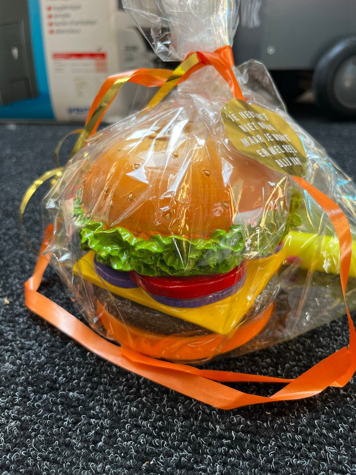 Leuken kaarsenstandaart in de vorm van een hamburger, Ophalen of Verzenden, Nieuw