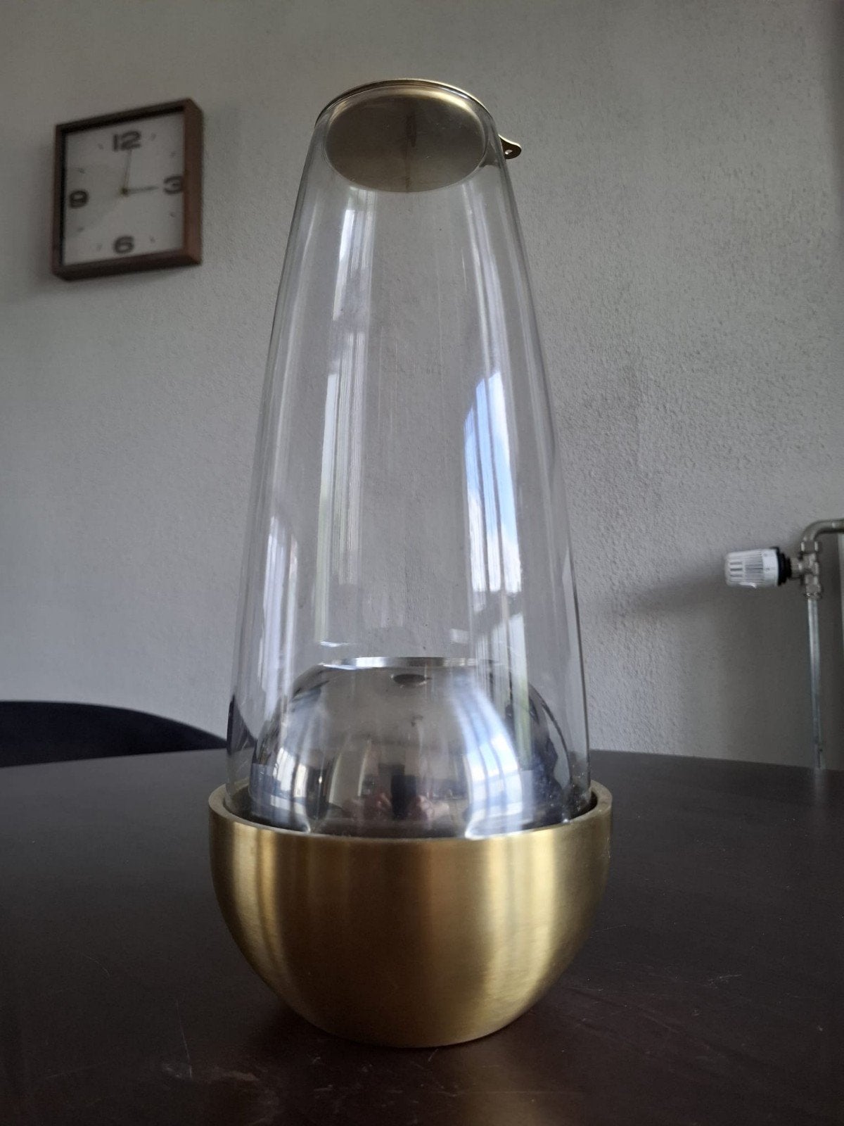 Bio ethanol brander - Weinig gebruikt, 33 cm hoog, Ophalen, Zo goed als nieuw, Goud, Metaal