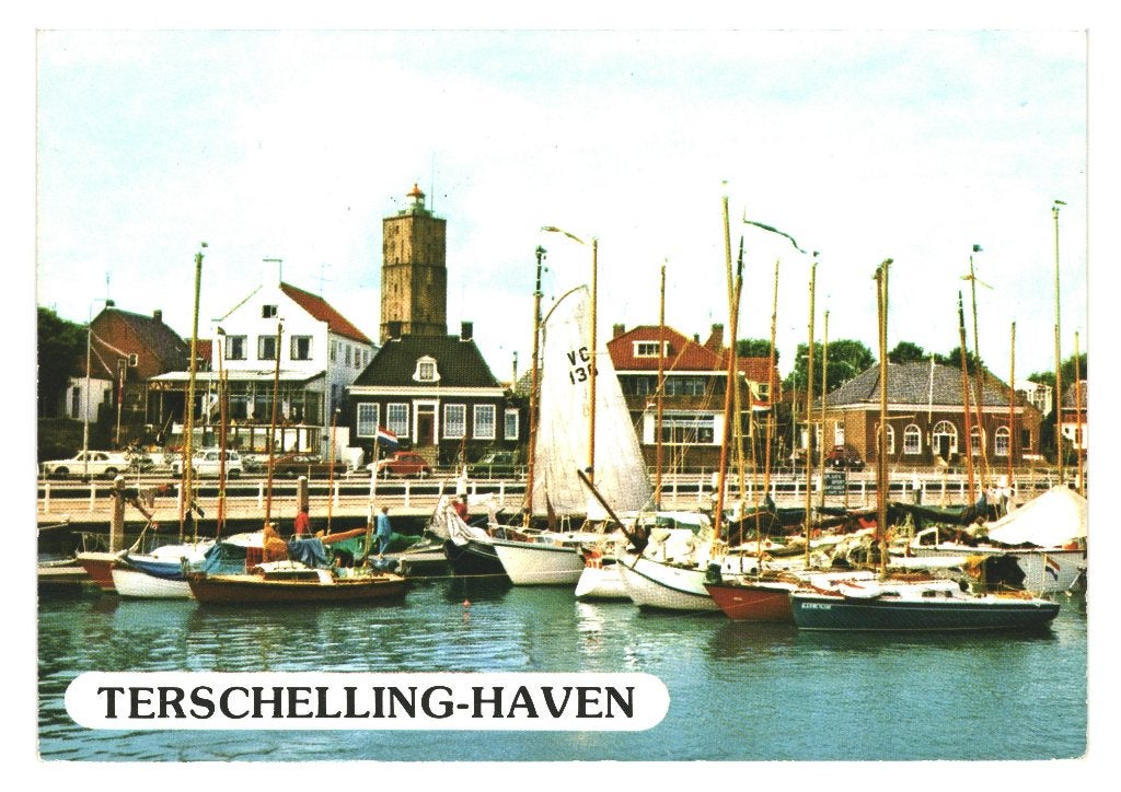 42613 Terschelling 1981 Haven Gelopen met Postzegel