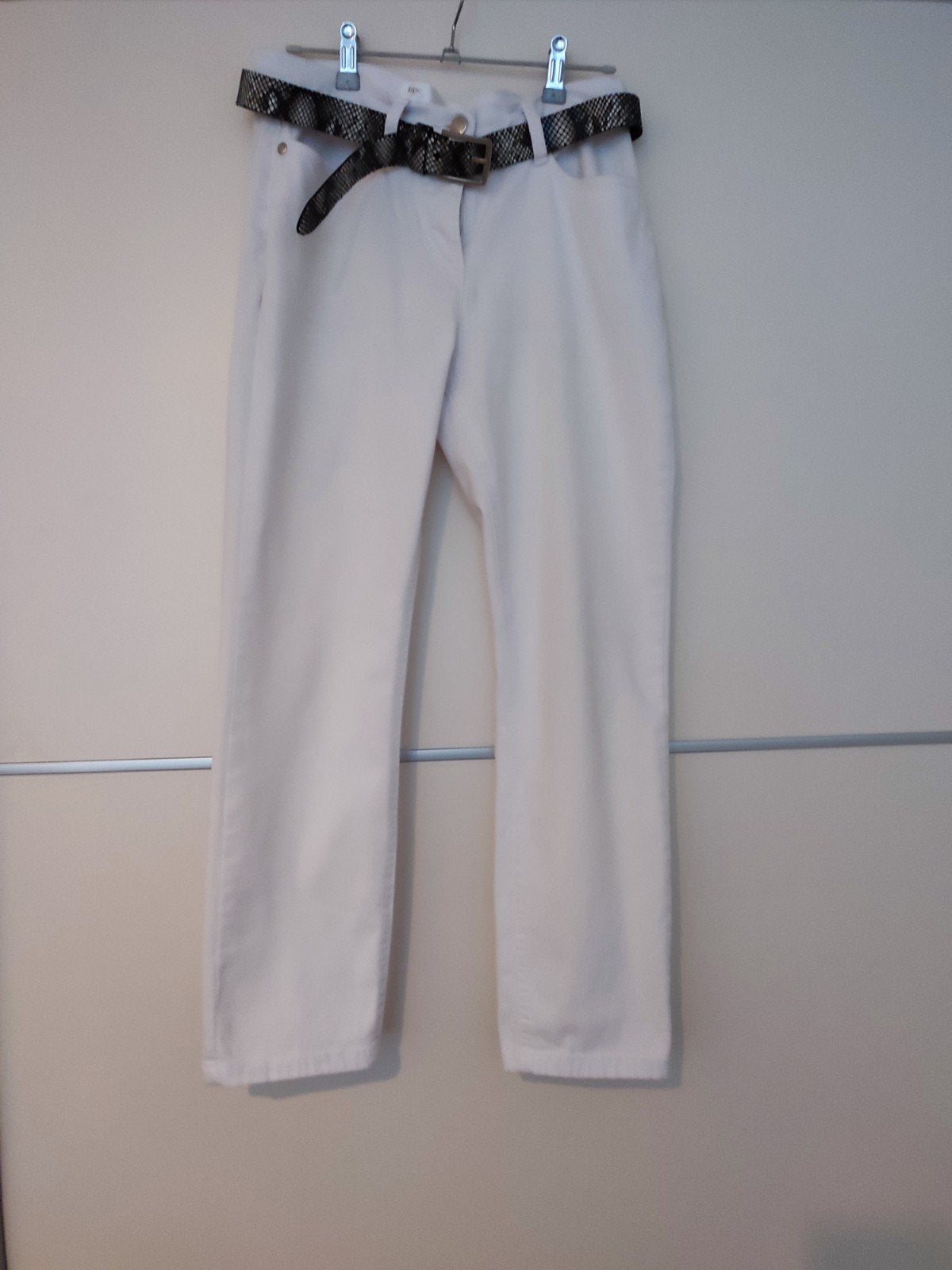 Pantalon wit, Ophalen, Bonprix, Wit, Maat 36 (S)