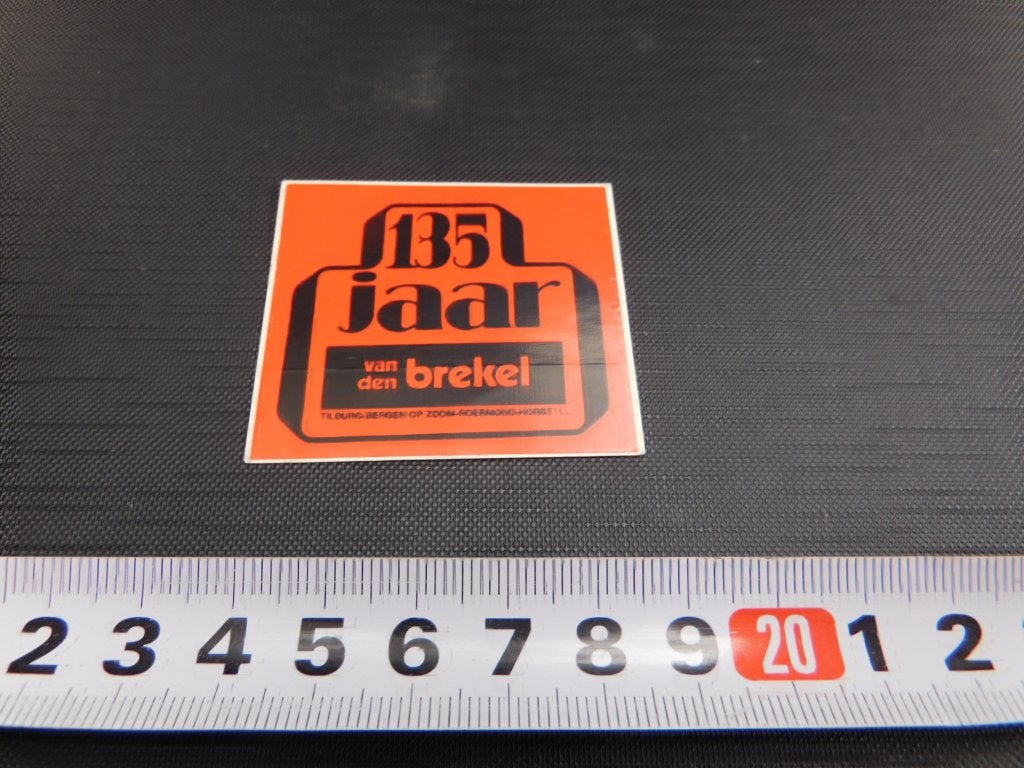 sticker 135 jaar van den Berkel Tilburg Roermond Horst BopZ, Verzamelen, Ophalen of Verzenden, Zo goed als nieuw