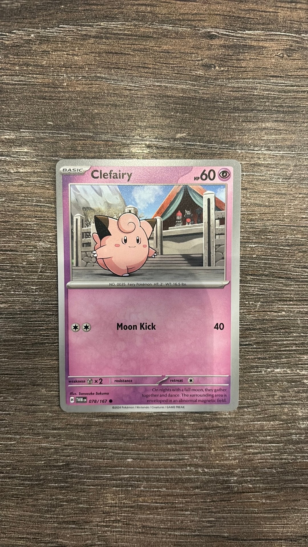 TWM Clefairy 078/167, Hobby en Vrije tijd, Verzamelkaartspellen | Pokémon, Ophalen of Verzenden, Zo goed als nieuw