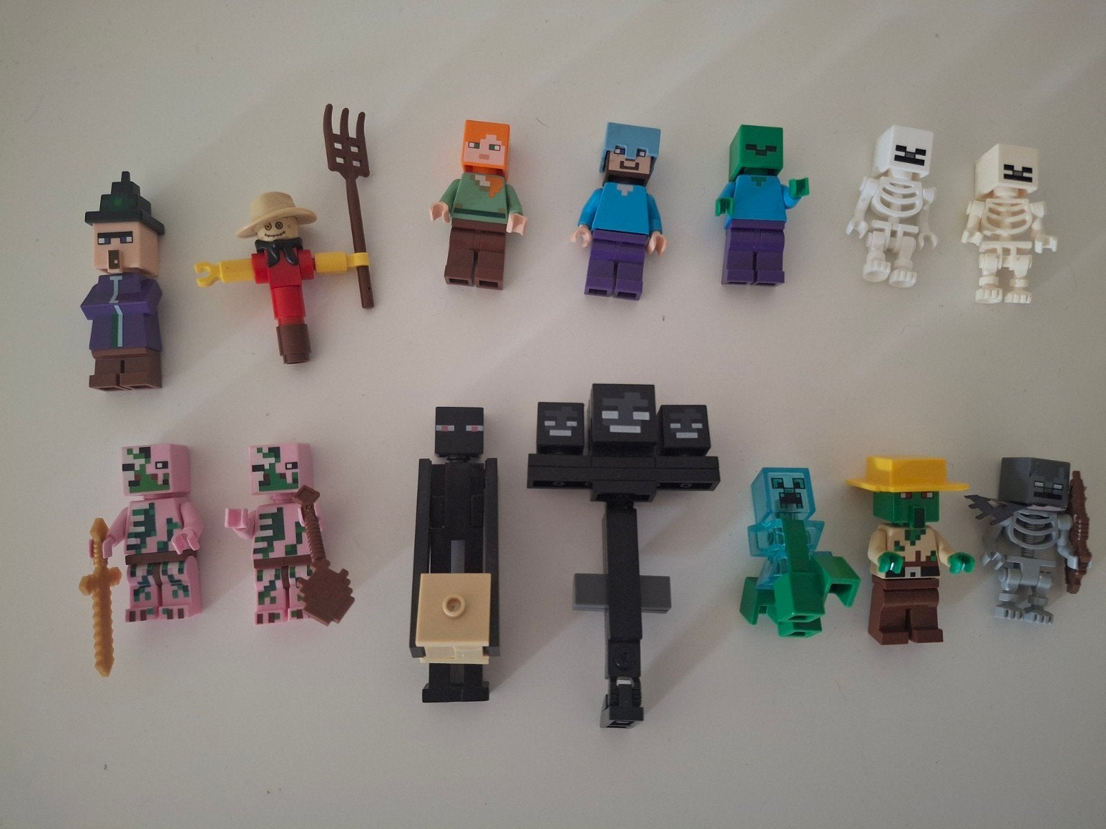 Lego Minecraft 12stuks figs zeldzame, Verzenden, Minecraft, Lego, Zo goed als nieuw
