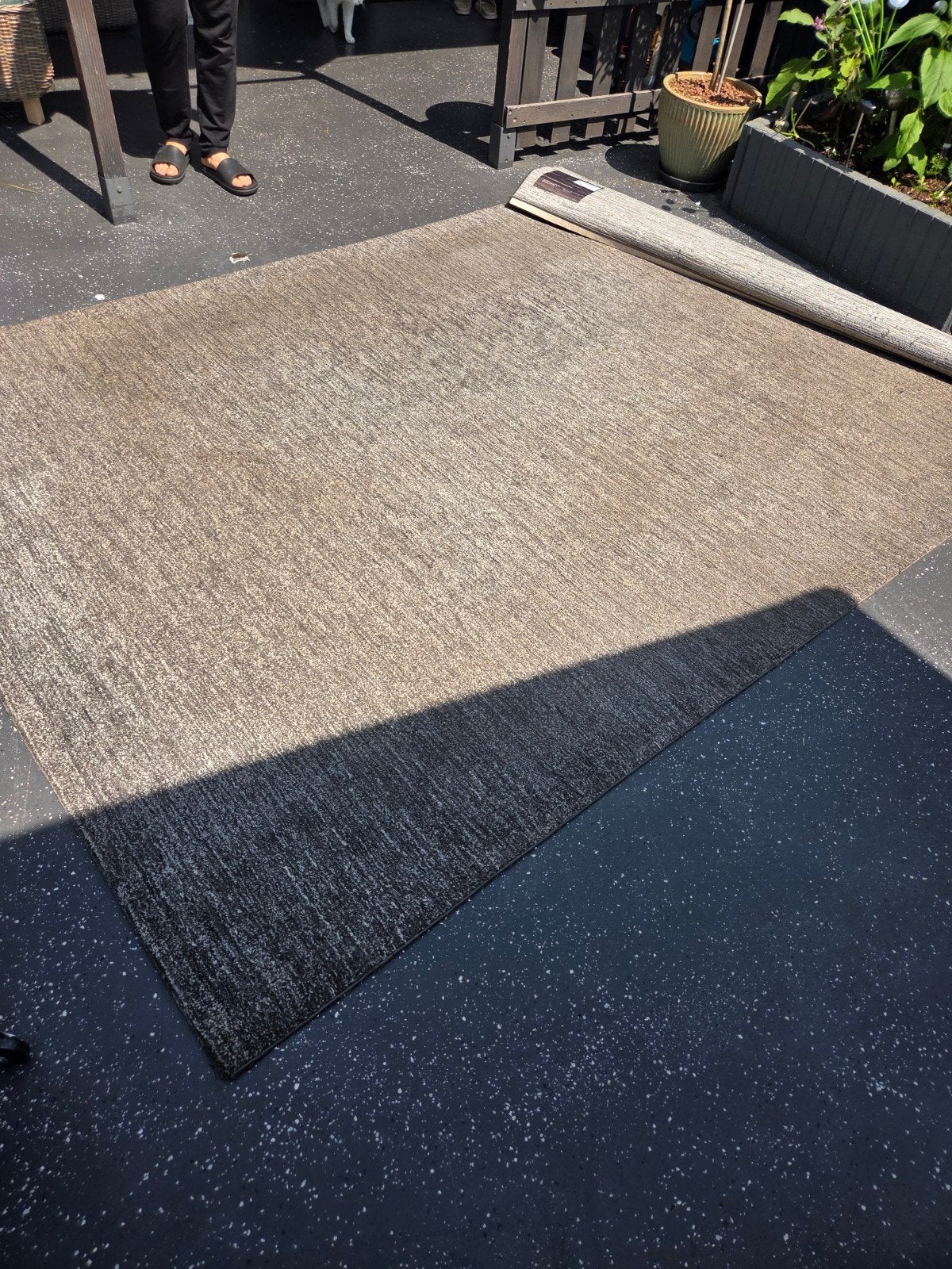 Vloerkleed 200x290/ tapijt  Grijs, Ophalen, Hout