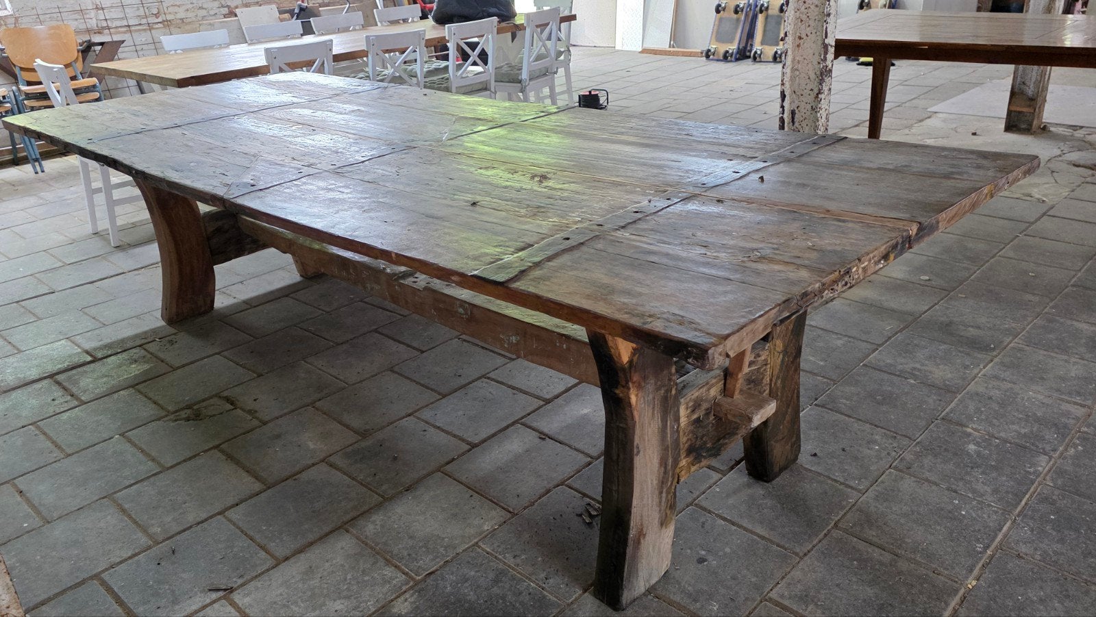 Blikvanger: Historische Leeftafel / Kasteeltafel (200+ jaar, Antiek en Kunst, Ophalen of Verzenden