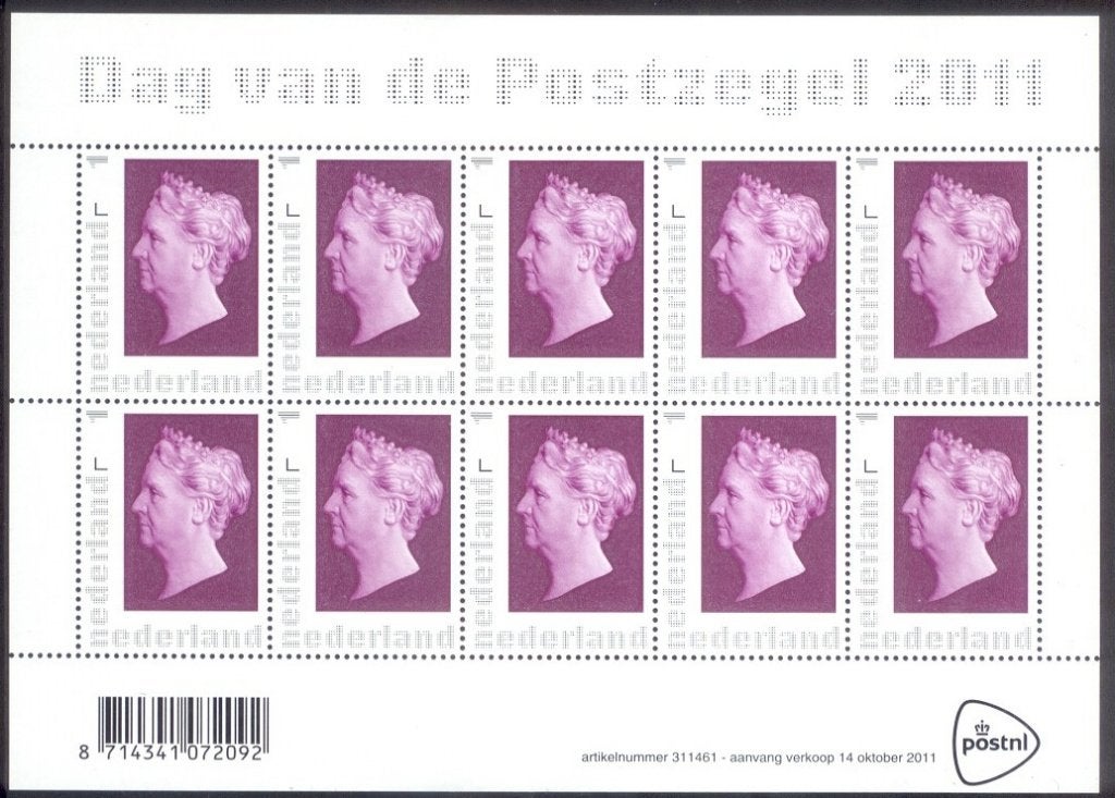 Nederland postfris nominaal 2011 NVPH nr. V2885, Postzegels en Munten, Postzegels | Nederland, Ophalen of Verzenden, Na 1940, Postfris