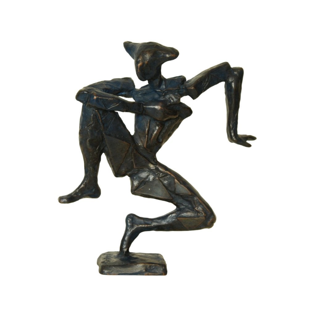 BRONZEN BEELD Eric Claus COMMEDIA DELL'ARTE ARLECCHINO, Ophalen of Verzenden, Brons, Beeld