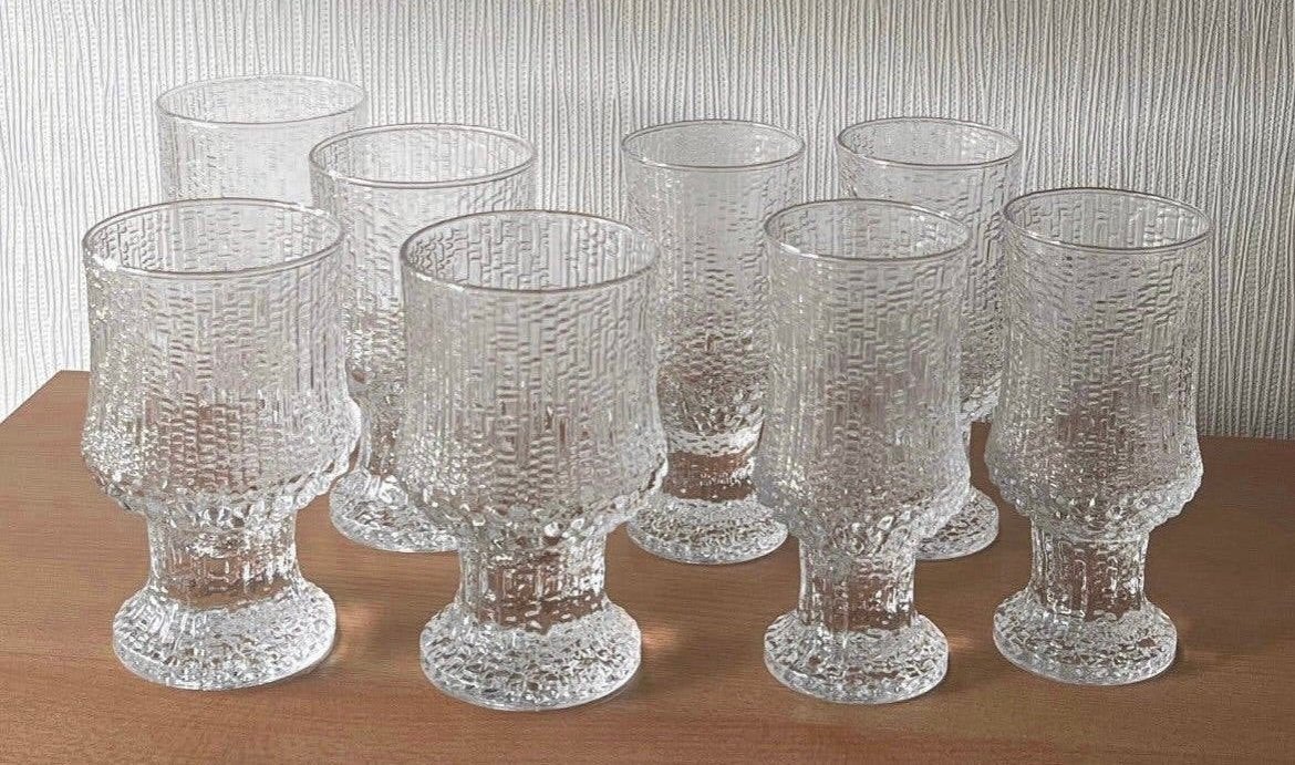 8 wijnglazen Iittala Ultima Thule, Antiek en Kunst, Ophalen of Verzenden